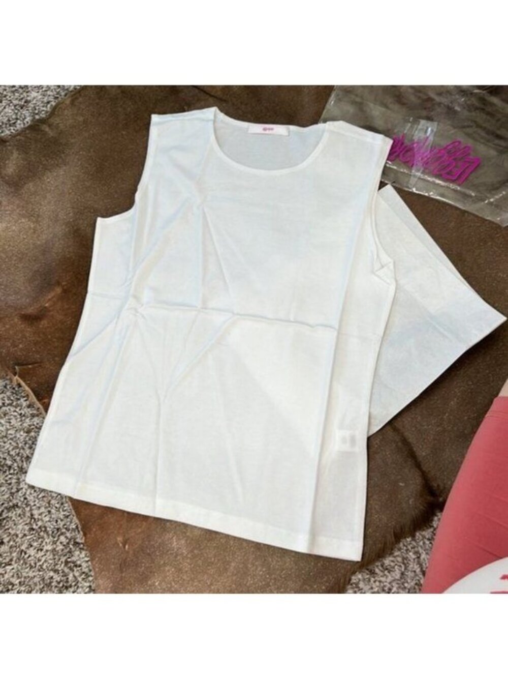 Leggiadro Modal Sleeveless White Tank Modal Lyocell Cotton